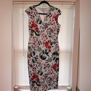 Floral Sheath Dress 3/4 length.